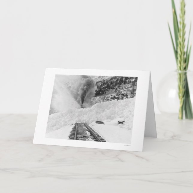 Train Avalanche Alaska 1916 Card (Front)