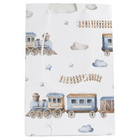 Train baby shower Medium Gift Bag