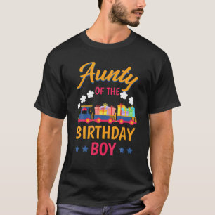 Train Bday Party Railroad Aunty Of The Birthday Bo T-Shirt
