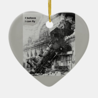 train believe it can fly ceramic tree decoration