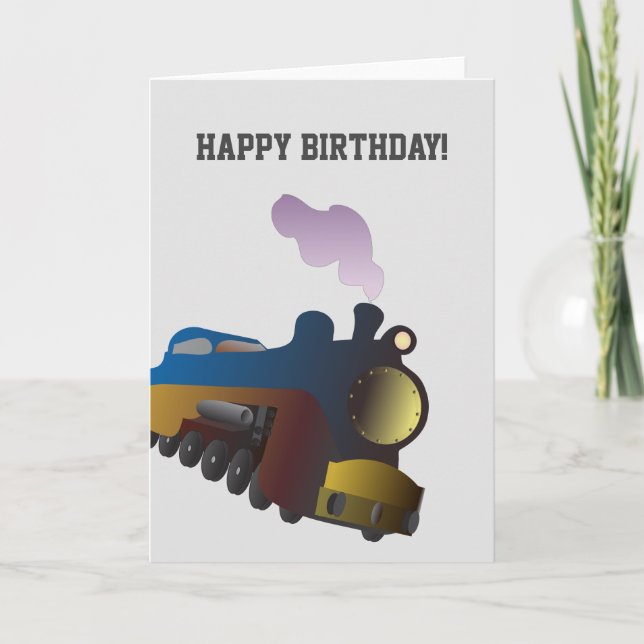 Train Birthday Card (Front)