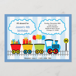 Train Birthday Invitation