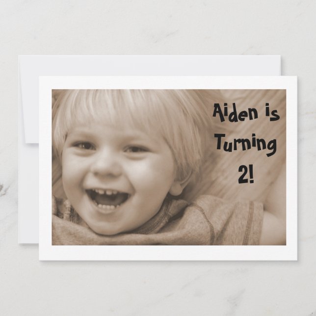 Train Birthday Invitation (Front)