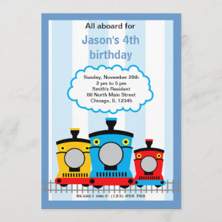 Train Birthday Invitation