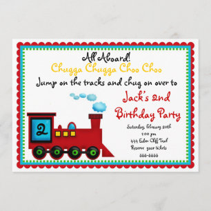Train Birthday Invitations