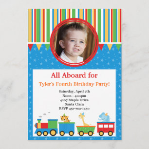 Train Birthday Party Invitation