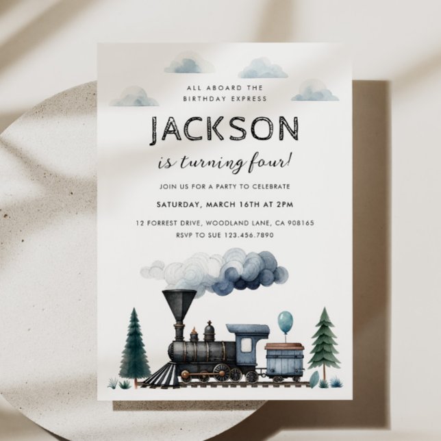 Train Birthday Party Invitation (Creator Uploaded)