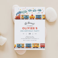 Train Birthday Party Invitation