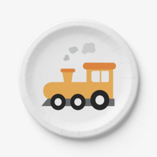 Train Birthday Party Paper Plate