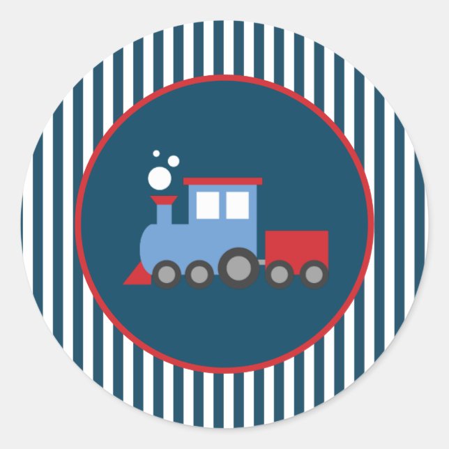 Train birthday party Stickers (Front)