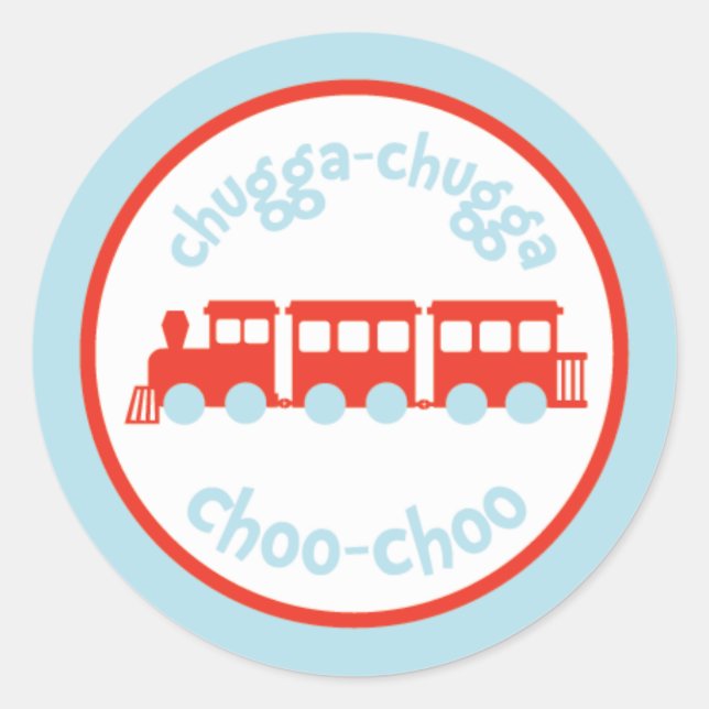 Train Birthday Party Stickers (Front)