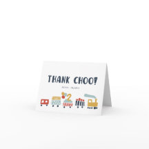 Train Birthday Thank You Card • Age 2