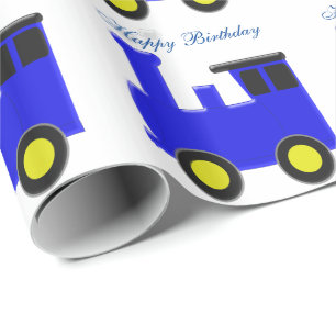 Train Birthday Wrapping Paper
