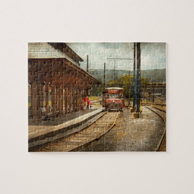 Train - Boarding the Scranton Trolley Jigsaw Puzzle (Horizontal)