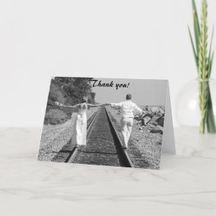 Train BW, Thank you! Thank You Card