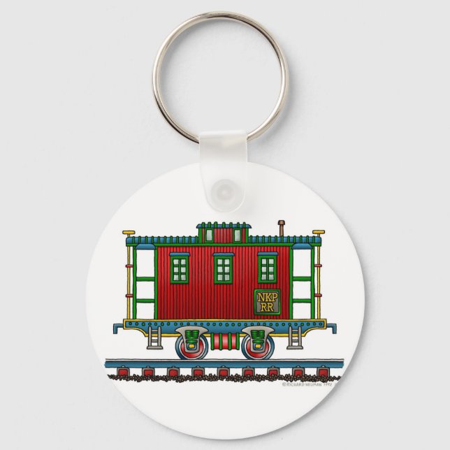 Train Caboose Car Key Chains (Front)