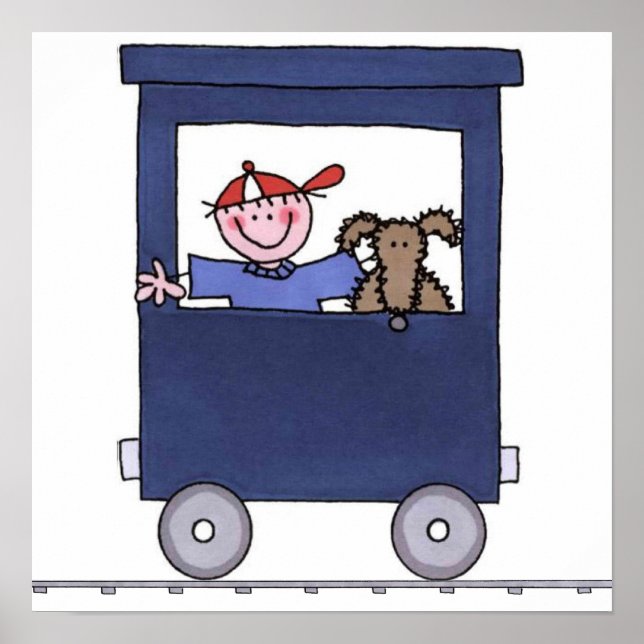 Train canvas painting poster (Front)