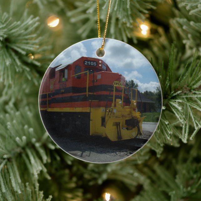 Train Ceramic Ornament (Tree)