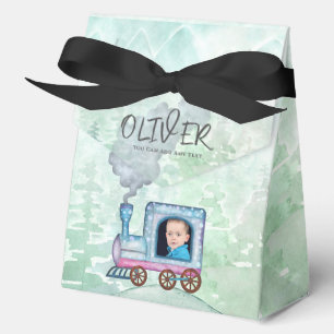 Train Choo Choo All aboard Birthday Favor Box