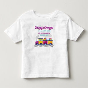 Train Chugga Choo Cartoon Any Age Birthday Toddler T-Shirt