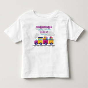 Train Chugga Choo Cartoon Second Birthday  Toddler T-Shirt