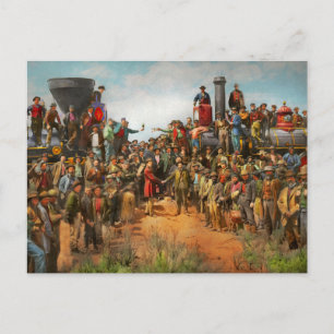 Train - Civil - The champagne photo 1869 Postcard