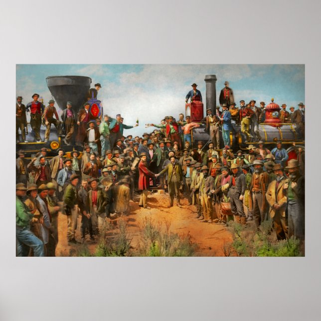 Train - Civil - The champagne photo 1869 Poster (Front)