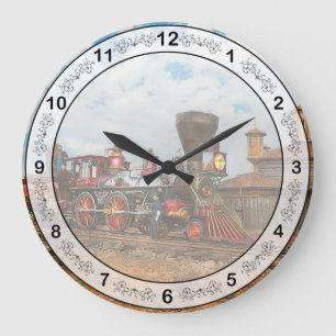 Train - Civil War - US Military Engine 133 - 1863 Large Clock