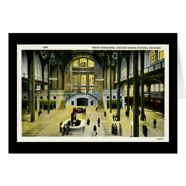 Train Concourse Chicago Union Station  Vintage (Front Horizontal)