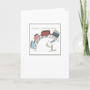 Train Conductor Greeting Card