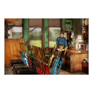 Train - Controls - In the signal tower 1940 Poster