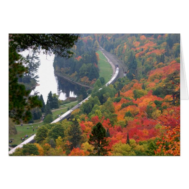 Train Countryside Fall Foliage Photo Note (Front Horizontal)