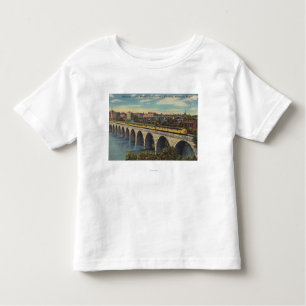 Train- Crossing Stone Arch Bridge Toddler T-Shirt