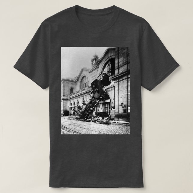 Train Derailment At Montparnasse Station  T-Shirt (Design Front)