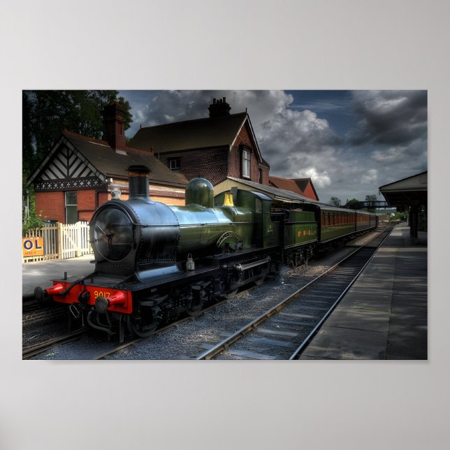 Train Dreams: Nostalgic Railroad Artwork Poster (Front)