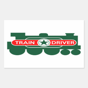 Train Driver Rectangular Sticker