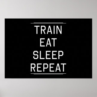 Train Eat Sleep Repeat. Poster