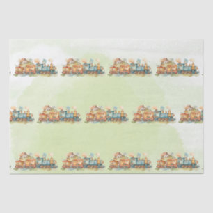 Train Engine Girl Birthday Tissue Paper