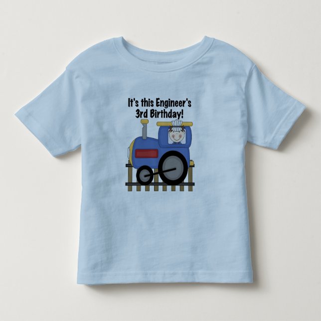 Train Engineer 3rd Birthday Tshirts and Gifts (Front)