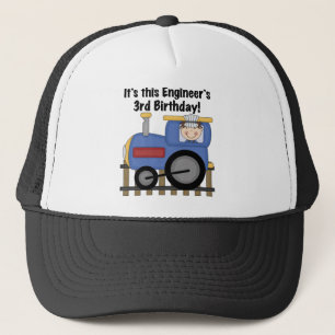 Train Engineer 3rd Birthday Tshirts and Gifts Trucker Hat