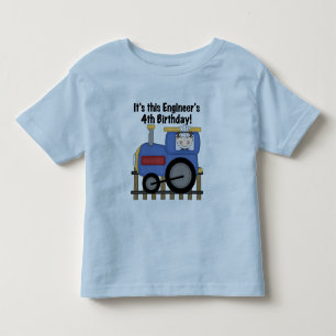 Train Engineer 4th Birthday Tshirts and Gifts