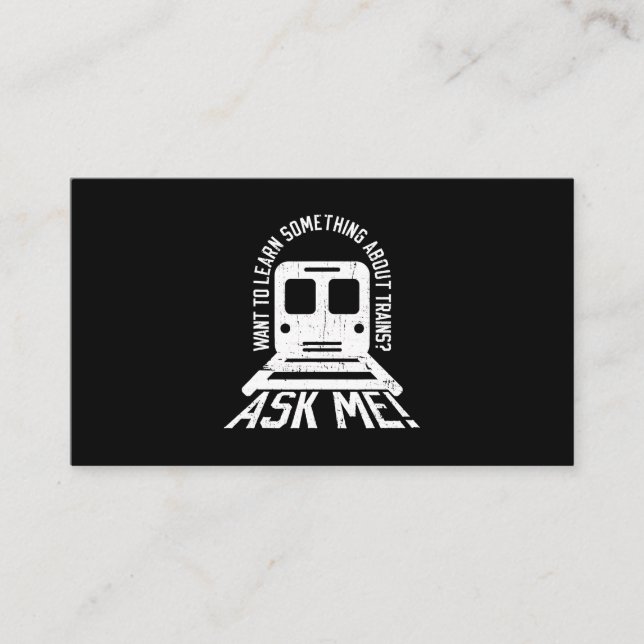 Train Engineer And Railroad Engine Worker Railroad Business Card (Front)