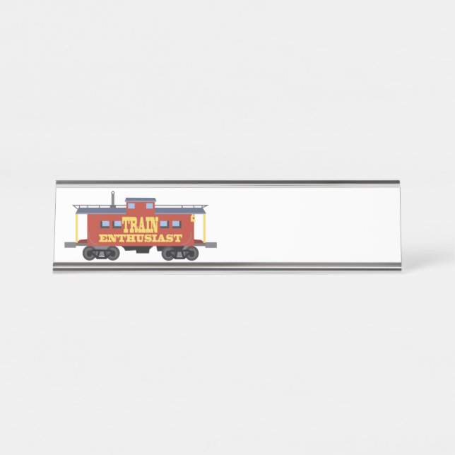 Train Enthusiast Desk Name Plate (Front)
