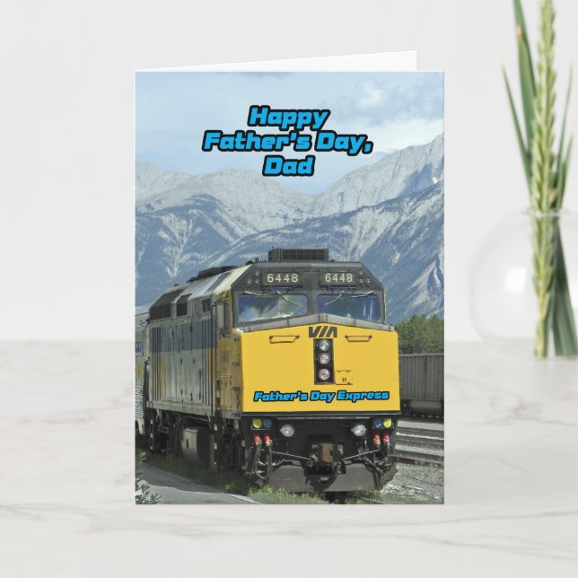 Train  Father's Day Express to Dad Card (Front)