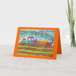 Train for a Happy Birthday Card