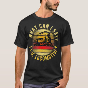 Train For Adult Men Boys Railroad Conductor Locomo T-Shirt