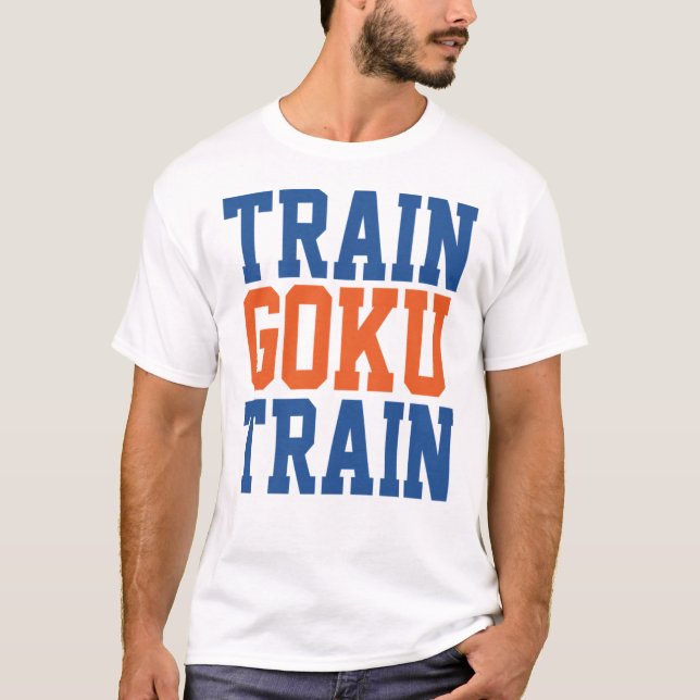 Train Goku Train - Dragon Ball Z style WWE mashup. T-Shirt (Front)