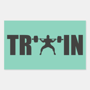 TRAIN - Gym Motivation Rectangular Sticker