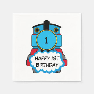Train Happy Birthday Napkins