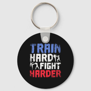 Train Hard Fight Harder Savate  Key Ring